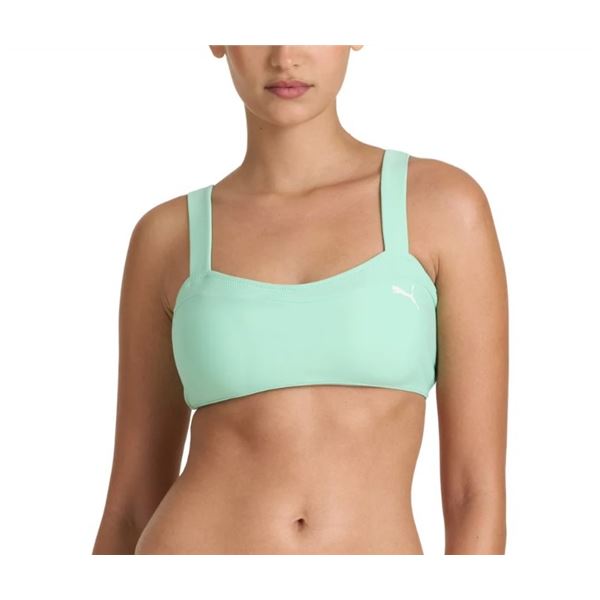 NEW PUMA LARGE WOMEN'S BANDEAU SWIM TOP MINT