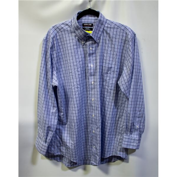 NEW KIRKLAND MEN'S LIGHT PURPLE DRESS SHIRT SIZE L