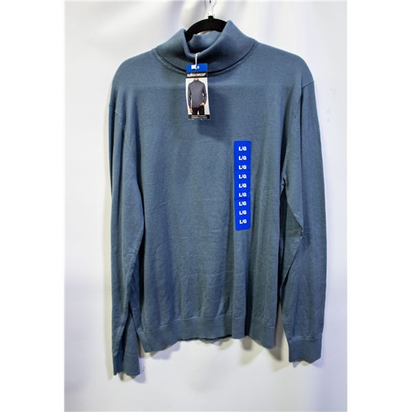 NEW ROUGH DRESS MEN'S TURTLENECK SWEATER SIZE L