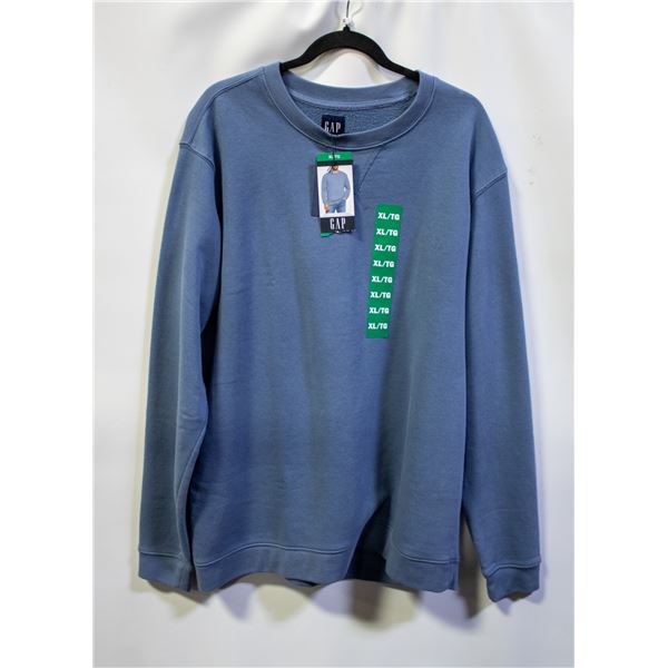NEW GAP MEN'S BLUE FLEECE CREW SIZE XL