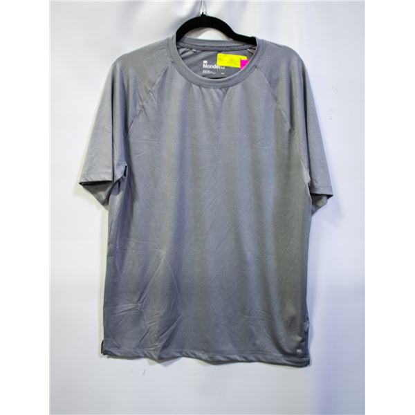 NEW MONDETTA MEN'S GREY SPORTS ACTIVE SHIRT M