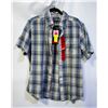 Image 1 : NEW EDDIE BAUER MEN'S SHORT SLEEVE PLAID SHIRT M