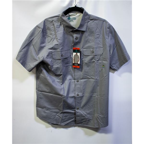 NEW SIERRA DESIGNS MEN'S SHORT SLEEVE BUTTON SHIRT