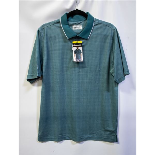 NEW SUNICE MEN'S TEAL SHORT SLEEVE POLO SHIRT M
