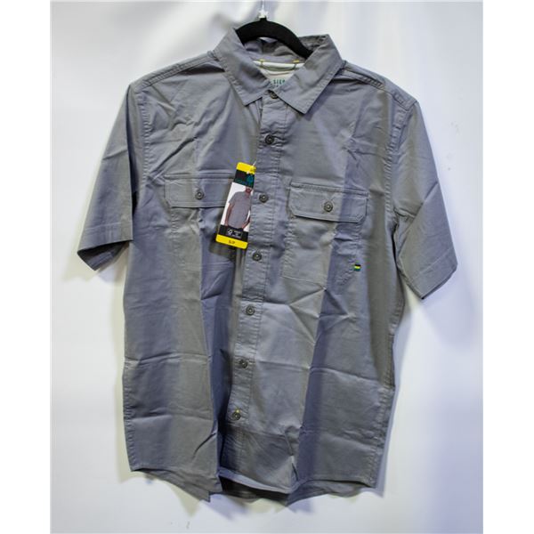 NEW SIERRA DESIGNS MEN'S SHORT SLEEVE BUTTON SHIRT