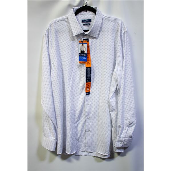 NEW NAUTICA MEN'S SLIM FIT DRESS SHIRT SIZE XXL