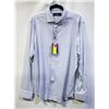 Image 1 : NEW VICTOR EMMANUEL BLUE/WHITE MEN'S DRESS SHIRT