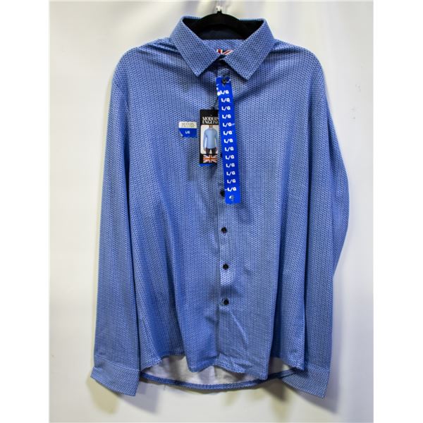 NEW MODERN ENGLISH BLUE MEN'S DRESS SHIRT L