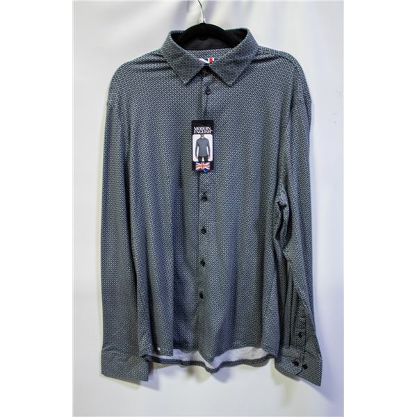 NEW MODERN ENGLISH GREY MEN'S DRESS SHIRT L