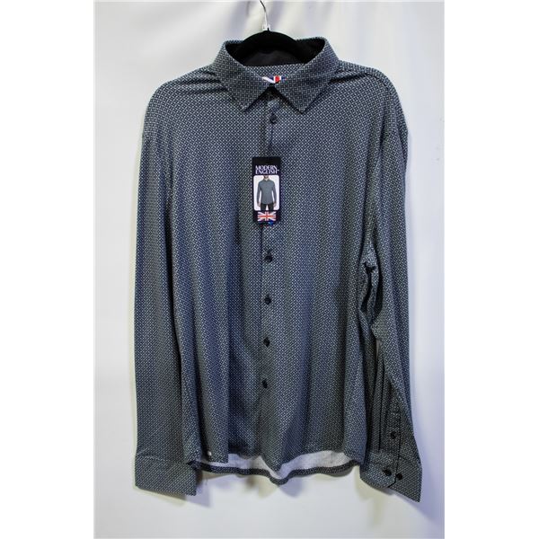 NEW MODERN ENGLISH GREY MEN'S DRESS SHIRT L