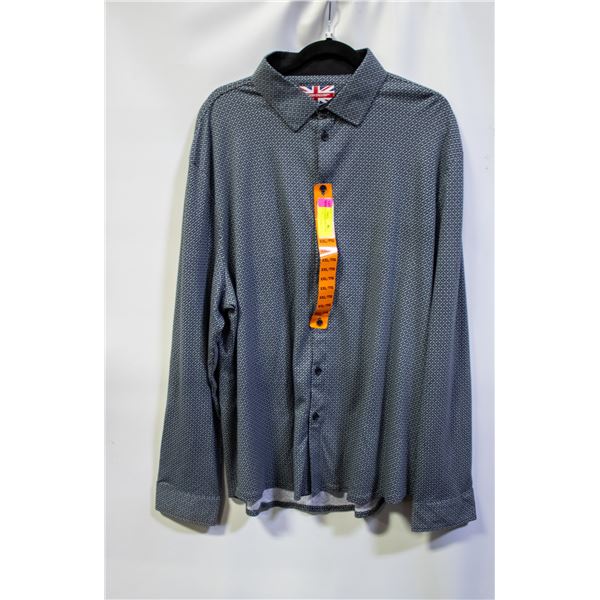 NEW MODERN ENGLISH GREY MEN'S DRESS SHIRT XXL