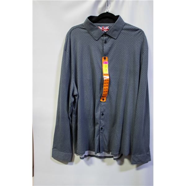 NEW MODERN ENGLISH GREY MEN'S DRESS SHIRT XXL