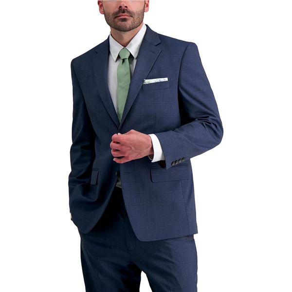 NEW HAGGAR MEN'S SUIT JACKET TAILORED FIT 46 R/R