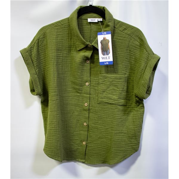 NEW WILT WOMEN'S CASUAL BUTTON SHIRT SIZE L