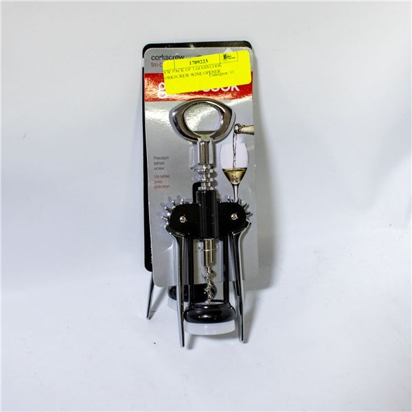 NEW PACK OF 2 GOOD COOK CORKSCREW WINE OPENER