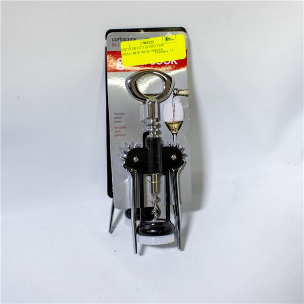 NEW PACK OF 2 GOOD COOK CORKSCREW WINE OPENER