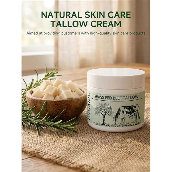 NEW 6 X 50G PACK ORGANIC GRASS FED BEEF TALLOW
