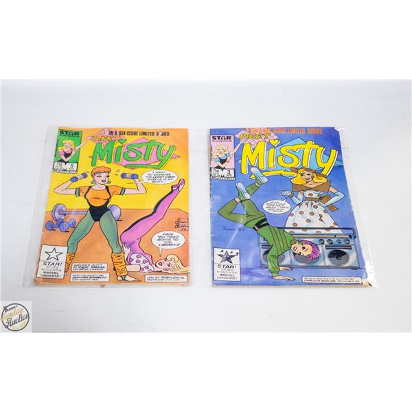 LOT OF 2 COMICS MARVEL MISTY 1986