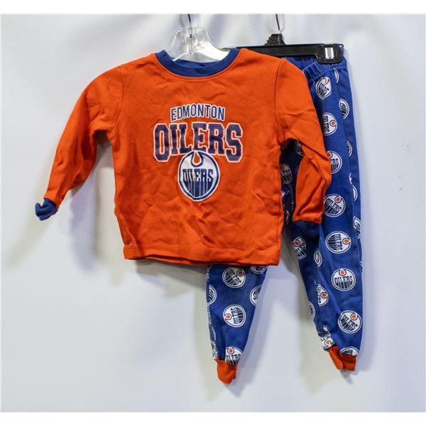 NEW SIZE XXS 2/3 TODDLERS OILERS 2PC PJS