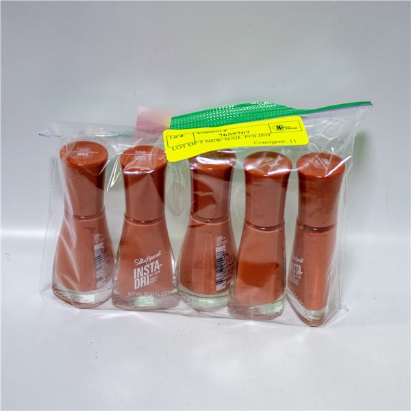 LOT OF 5 NEW NAIL POLISH