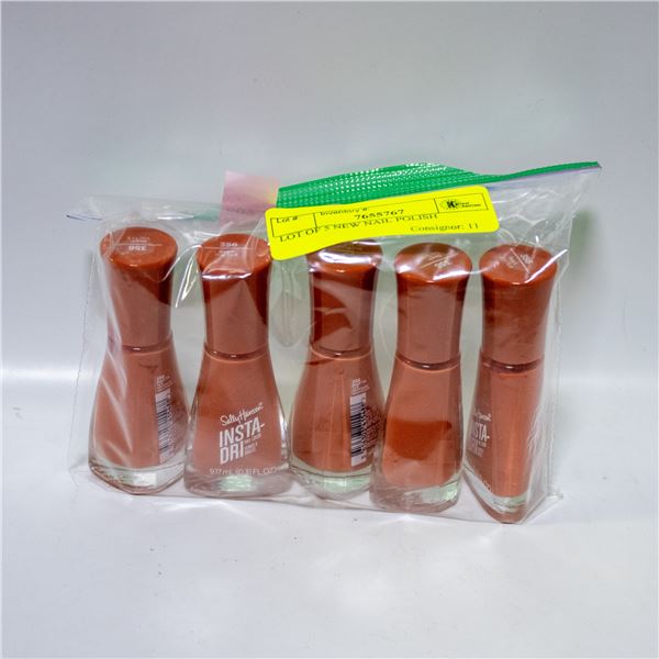 LOT OF 5 NEW NAIL POLISH