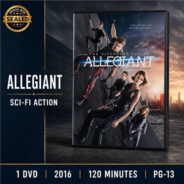 NEW DVD "ALLEGIANT" DIVERGENT SERIES 2016