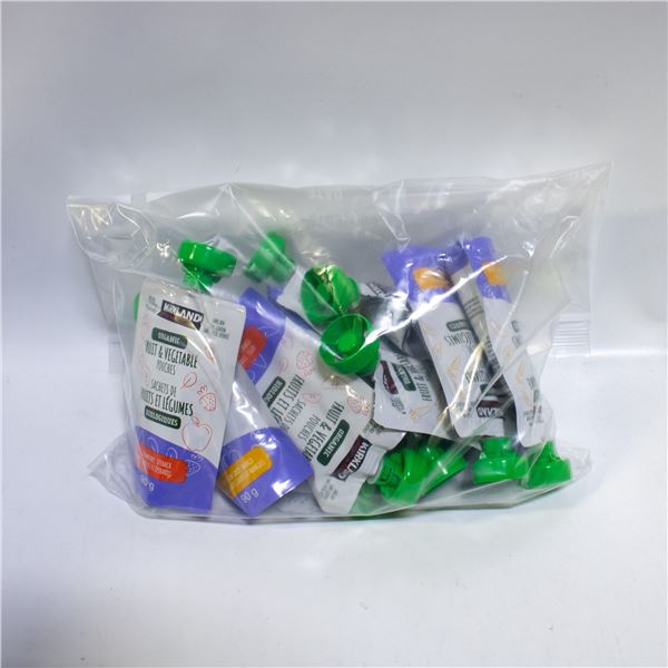 PACK OF 12 KIRKLAND ORGANIC FRUIT & VEGIE POUCHES