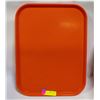 Image 1 : 2 ORANGE CAFETERIA STYLE SERVING TRAYS