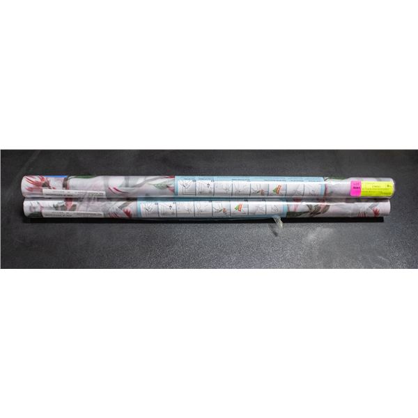 NEW 3 PACK COAVAS STAINED WINDOW PRIVACY FILM