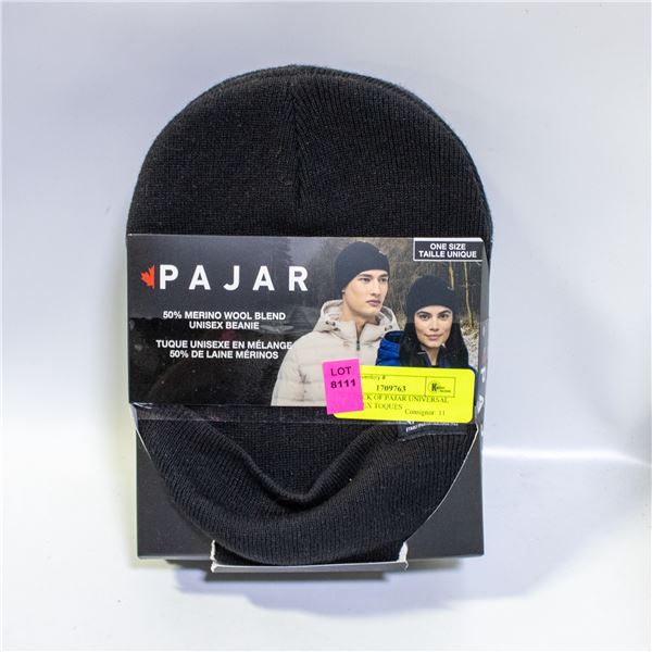 NEW 3 PACK OF PAJAR UNIVERSAL SIZE UNISEX TOQUES