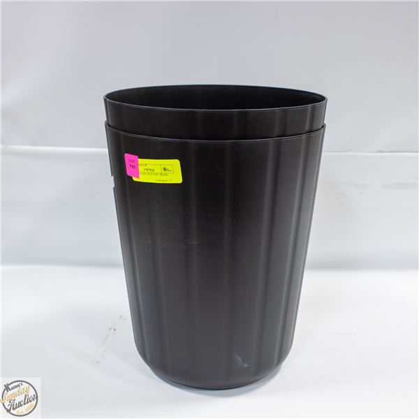 2 NEW ROUND OPEN TOP TRASH CANS