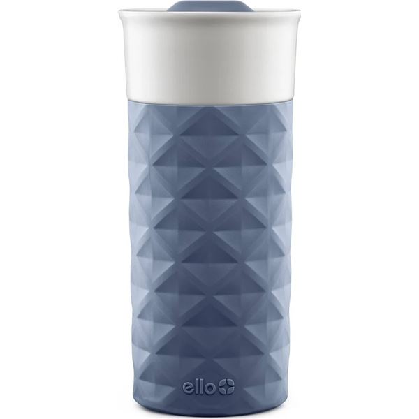 BRAND NEW ELLO 16OZ CERAMIC TUMBLER BLUE