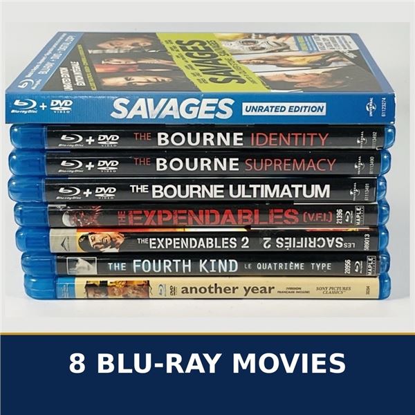 8 BLU-RAY MOVIES