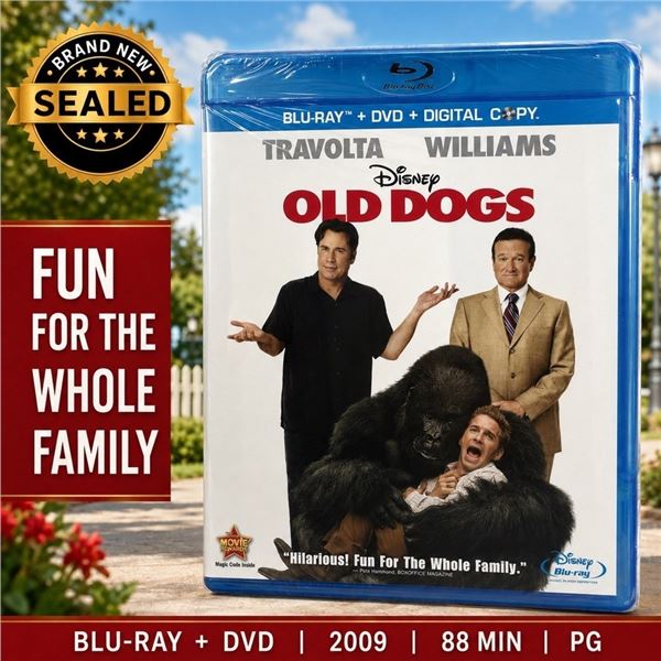 NEW BLU-RAY + DVD "OLD DOGS" DISNEY 2009