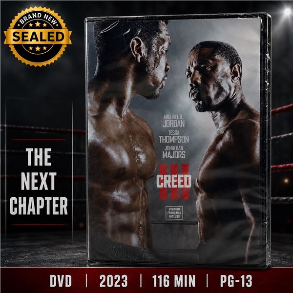 NEW DVD "CREED III" MICHAEL B. JORDAN 2023