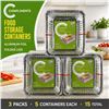 Image 1 : 3 PACKS 5 COMPLIMENTS FOIL PANS & LIDS SET