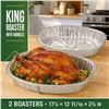 Image 1 : 2 HANDI-FOIL KING ROASTER PANS W/ HANDLES