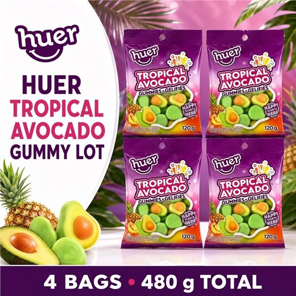4 HUER TROPICAL AVOCADO GUMMIES 120G BB 12/26