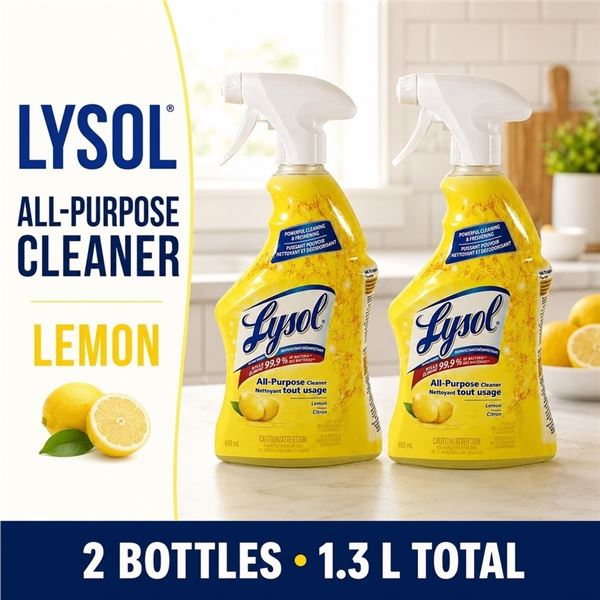 2 LYSOL ALL-PURPOSE CLEANER LEMON 650ML
