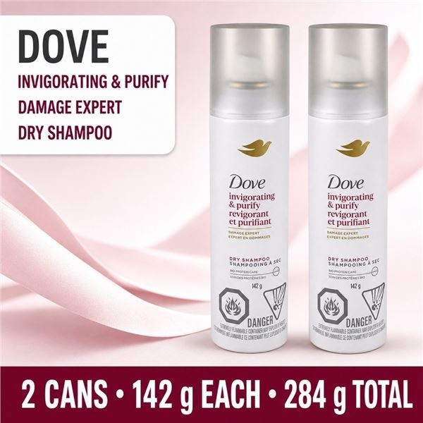 2 DOVE INVIGORATING & PURIFY DRY SHAMPOO 142G