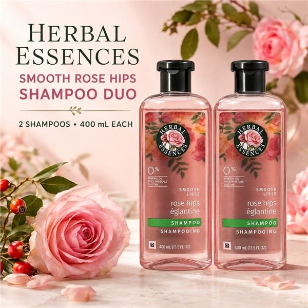 2 HERBAL ESSENCES ROSE HIPS SHAMPOO 400ML