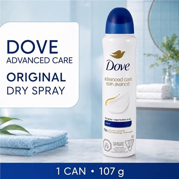 DOVE ADVANCED CARE DRY SPRAY ORIGINAL 107G