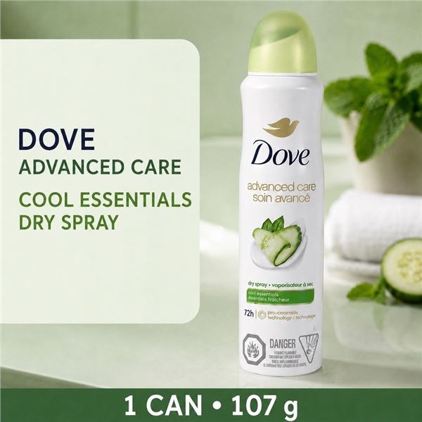 DOVE ADVANCED CARE DRY SPRAY COOL ESSENTIALS 107G