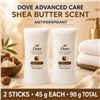 Image 1 : 2 DOVE ADVANCED CARE SHEA BUTTER ANTIPERSPIRANT