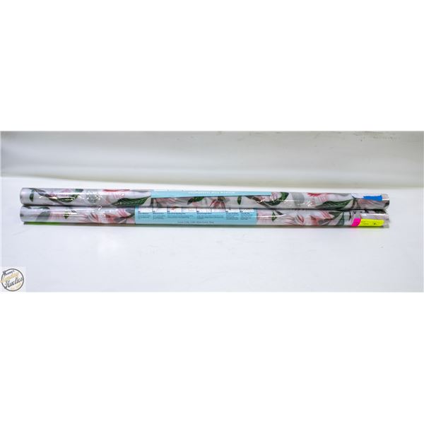BRAND NEW 3PK OF STAINED GLASS PRINT WINDOW FILM