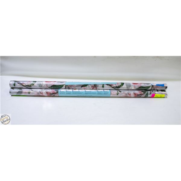 BRAND NEW 3PK OF STAINED GLASS PRINT WINDOW FILM