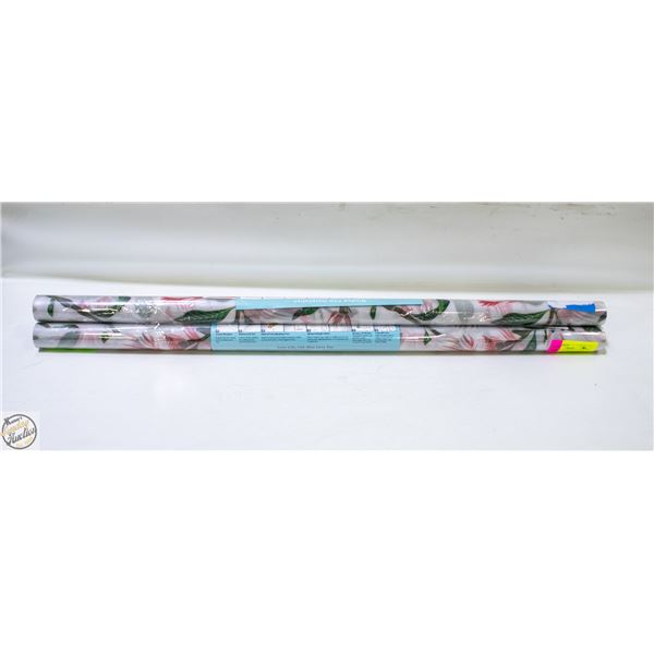 BRAND NEW 3PK OF STAINED GLASS PRINT WINDOW FILM