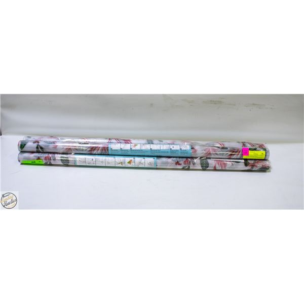 BRAND NEW 4PK OF STAINED GLASS PRINT WINDOW FILM