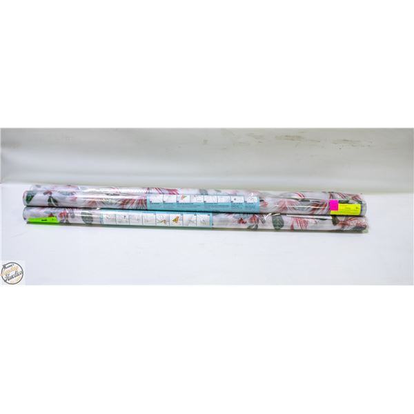 BRAND NEW 4PK OF STAINED GLASS PRINT WINDOW FILM