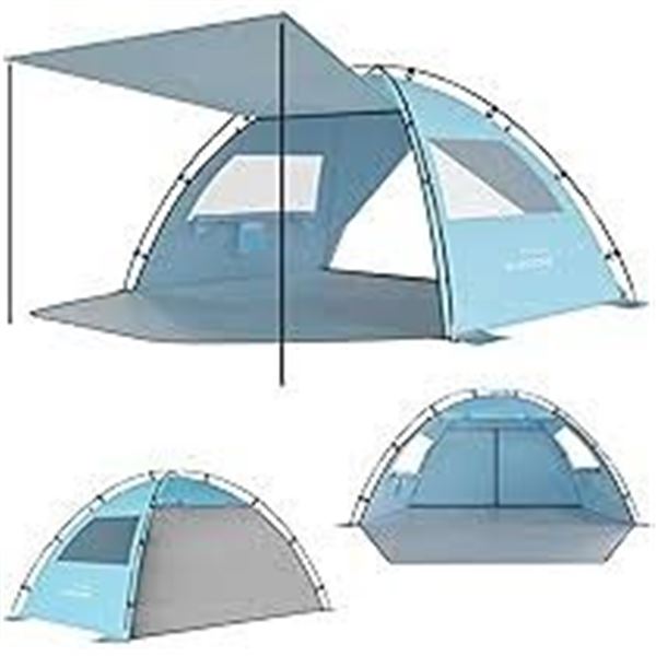 BRAND NEW ELEGEAR DRAWSTRING BEACH TENT LIGHT BLUE